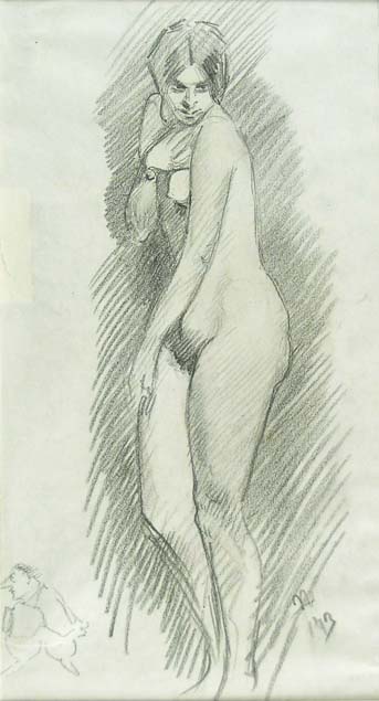 Baccio Maria Bacci, standing nude woman